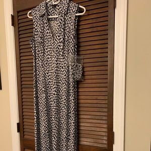 Talbots Sleeveless Cheetah Print Shirtdress